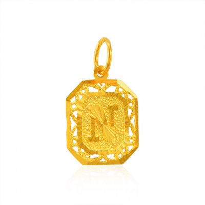 22Kt Initial Pendant (N) ( Initial Pendants )