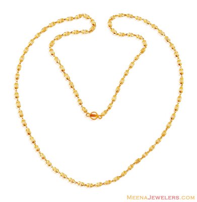 22k Gold Holy White Tulsi Mala ( 22Kt Long Chains (Ladies) )