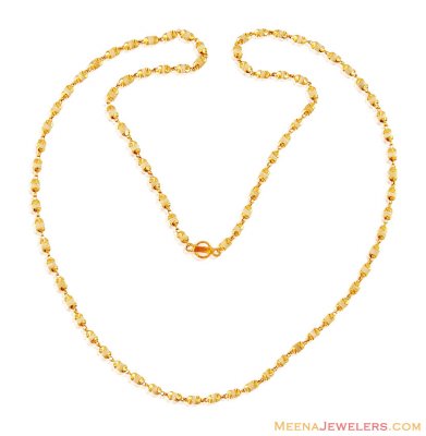 22k Gold Holy White Tulsi Mala ( 22Kt Long Chains (Ladies) )