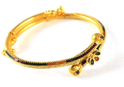 22kt Mennakari Bangle ( Baby Bangles )