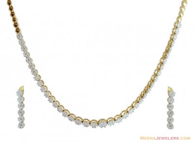 Diamond Necklace Set (Clusters) ( Diamond Necklace Sets )