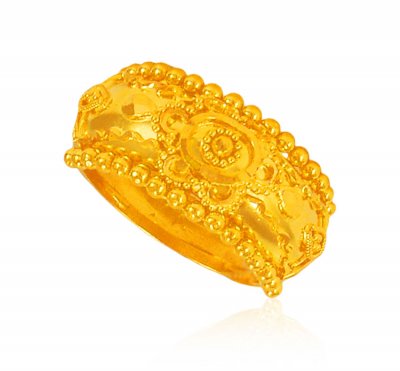 22K Gold Filigree Ring  ( Ladies Gold Ring )