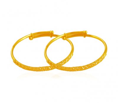 22k Fancy Gold Baby Kada ( Baby Bangles )