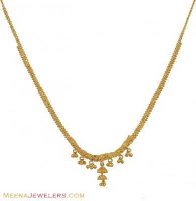 22k Gold Necklace Without Earrings ( Light Sets )