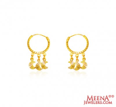 Hoop Earrings 22 Kt Gold ( Hoop Earrings )