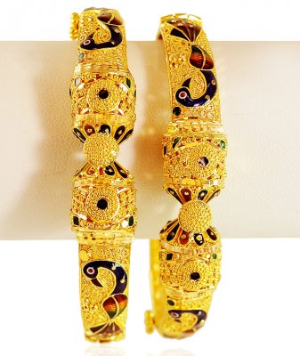 Peacock 22Kt Gold Kada (2PCs) ( Kadas )