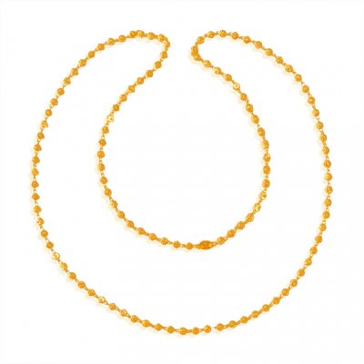 22K Gold Balls Chain For Ladies ( 22Kt Long Chains (Ladies) )