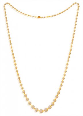 22K Gold Rodhium Chain  ( 22Kt Gold Fancy Chains )
