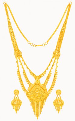 22k Yellow Gold  Necklace Set ( 22 Kt Gold Sets )