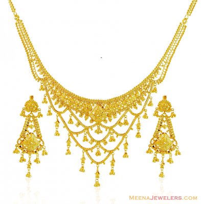 22k Gold Necklace Set  ( 22 Kt Gold Sets )