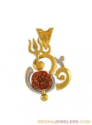 22k Gold Rudraksh Om Pendants ( Om Pendants )
