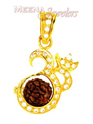 Om Pendant with Rudraksh ( Om Pendants )