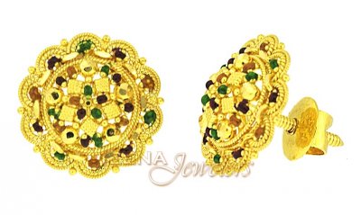 Gold Tops with enamel work ( 22 Kt Gold Tops )