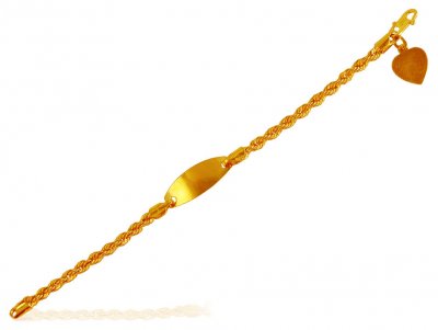 22K Gold ID Bracelet ( 22Kt Baby Bracelets )