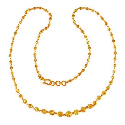 22 Karat Gold Balls Chain ( 22Kt Long Chains (Ladies) )