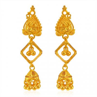 22Kt Gold Fancy Earrings ( Long Earrings )