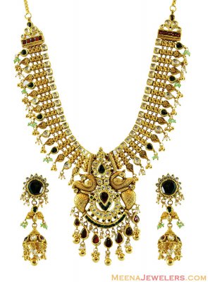 22K Executive Kundan Necklace Set ( Antique Necklace Sets )