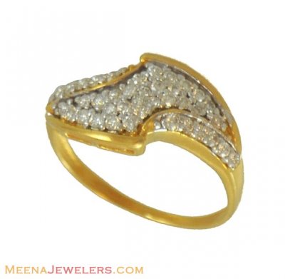 18k Yellow Gold Diamond Ring ( Diamond Rings )