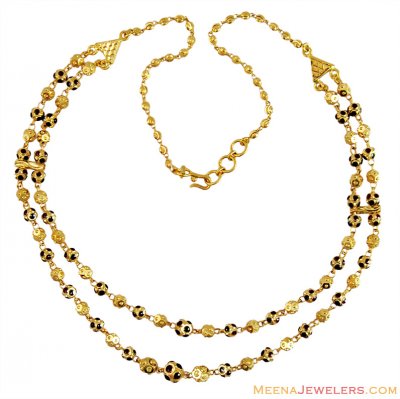 Designer 2 Layered Gold Balls Chain ( 22Kt Gold Fancy Chains )