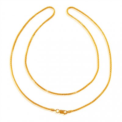 22Kt Yellow Gold Chain  ( Plain Gold Chains )