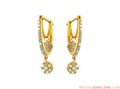 Clip On Gold Earrings 22k Gold ( Clip On Earrings )