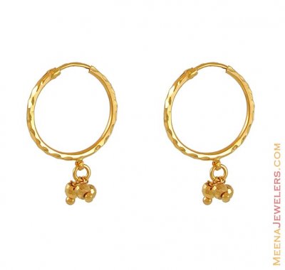 22Kt Gold Hoop Earrings ( Hoop Earrings )