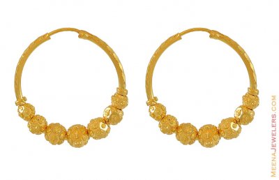 22k Gold Hoop Earrings ( Hoop Earrings )