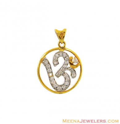 22K Gold Om Pendant ( Om Pendants )