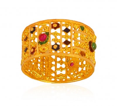 22Karat Gold Filigree Band  ( Ladies Gold Ring )