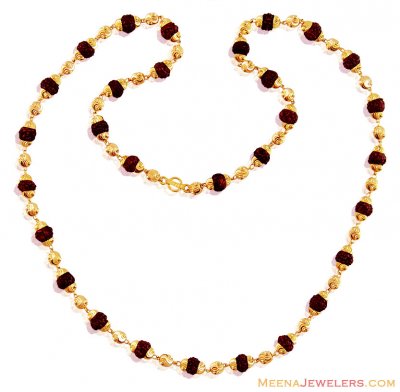 Fancy 22K Gold Rudraksh Mala ( Men`s Gold Chains )