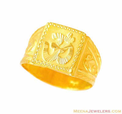 22k Gold Holy Om Ring ( Religious Rings )