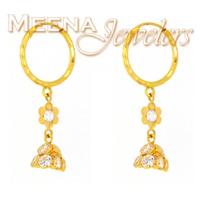 22Kt Gold Hoop Earrings ( Hoop Earrings )