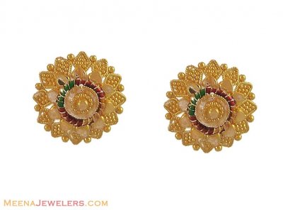 22K Meenakari Gold Tops ( 22 Kt Gold Tops )