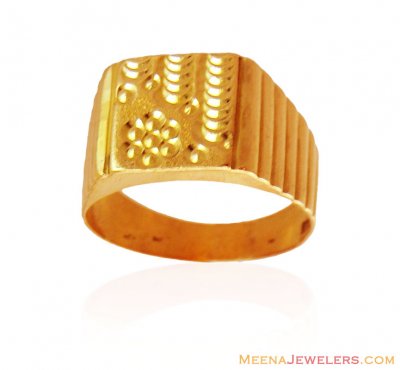 22K Solid Gold Mens Ring ( Mens Gold Ring )