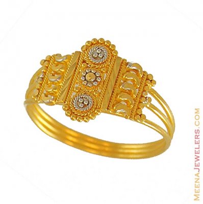 Two tone Gold Ring ( Ladies Gold Ring )
