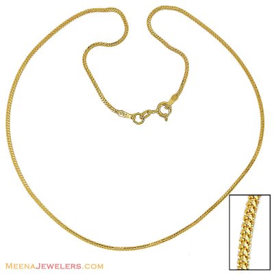 22k Plain Kids Chain (14 Inches) ( Plain Gold Chains )