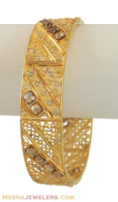 22K Fancy Stone Bangle (1 Pc) ( Kadas )