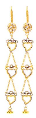 22Kt Long Gold Earring ( Long Earrings )