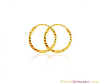 22 Karat Gold Hoop Earrings ( Hoop Earrings )