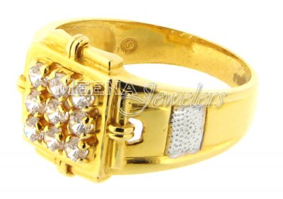 22 Kt Gold Mens Signity Ring ( Mens Signity Rings )