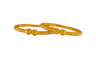 22Kt Gold Bangle for Babies (2 Pcs) ( Baby Bangles )