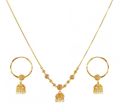 22Kt Gold Pearl Dokia Set ( Light Sets )