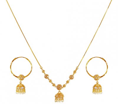 22Kt Gold Pearl Dokia Set ( Light Sets )