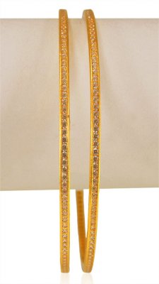 22KT Gold Machine Bangles (2PC) ( Gold Bangles )