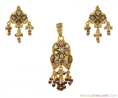 22K Antique Pendant Set ( Antique Pendant Sets )