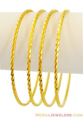 22K Gold Bangles(4 Pc) ( Gold Bangles )