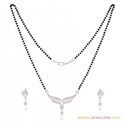 18k Signity Mangalsutra Set  ( Gold Mangalsutra Sets )