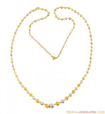 22K Long Two Tone Chain (28 inches) ( 22Kt Long Chains (Ladies) )