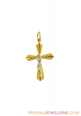 22K Gold Jesus on Cross Pendant ( Jesus Cross Pendants )