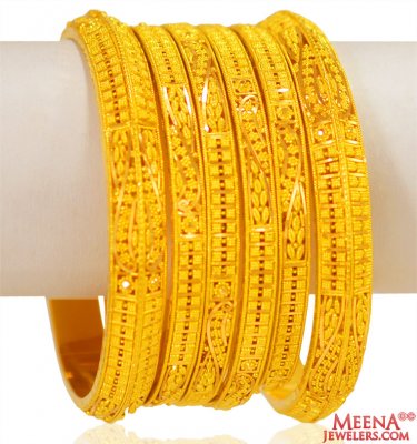 22Kt Gold Bangles Set ( Set of Bangles )